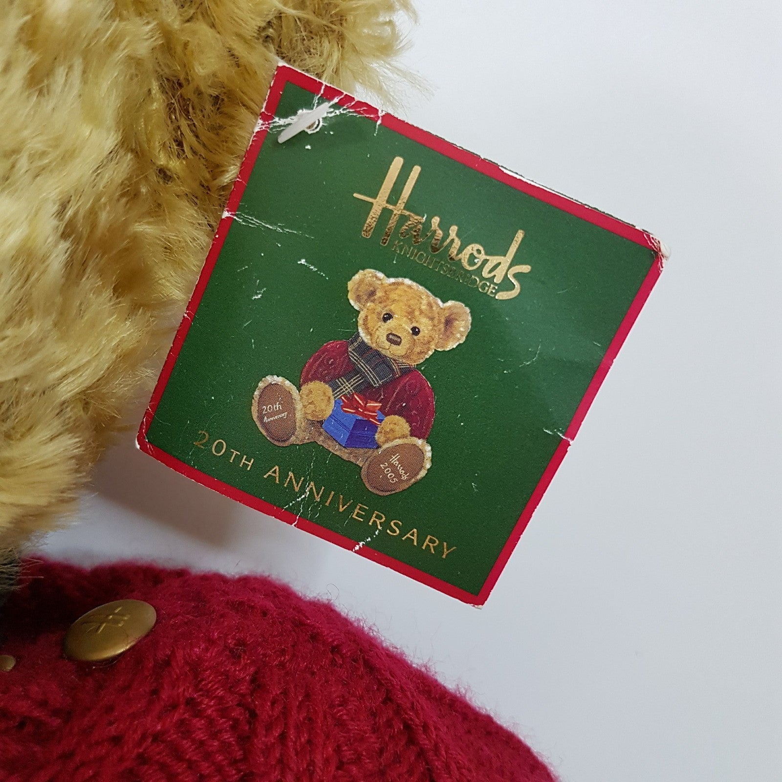 Harrods TEDDY BEAR 20th ANNIVERSARY 2005 Large Collectible Stuffed Animal Toy6