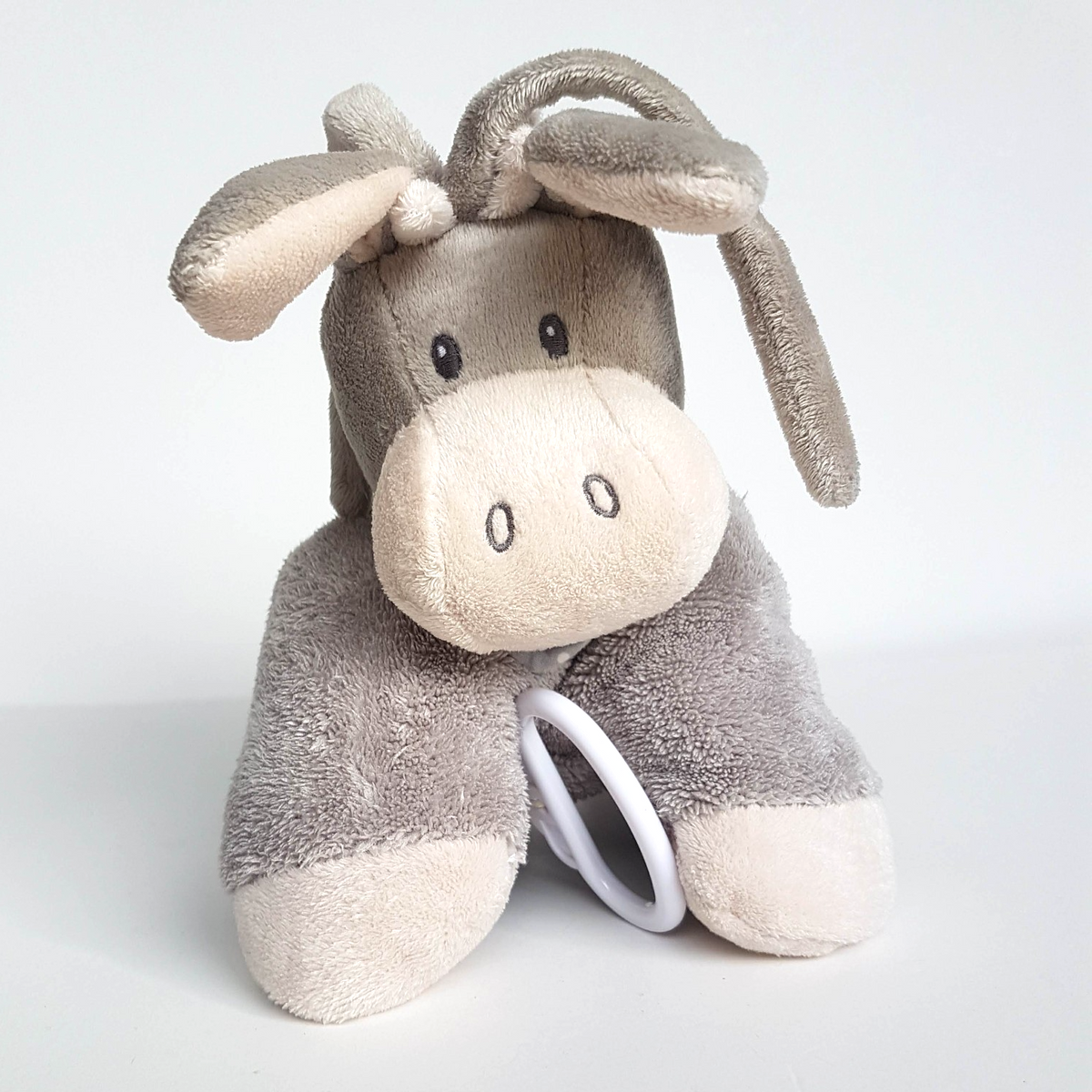 Nattou Plush DONKEY MUSIC BOX Lovey Comforter Sleep Stuffed Animal Soft Toy Grey0