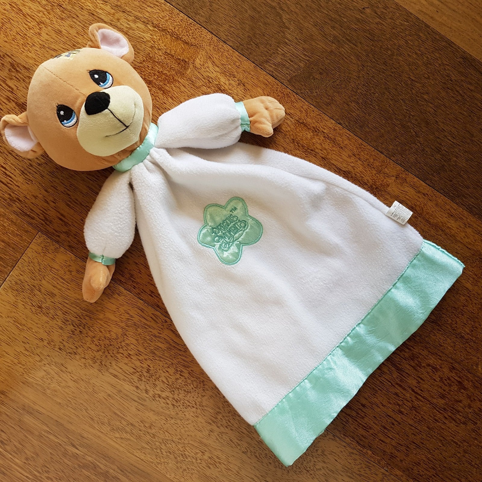 Rare PRECIOUS MOMENTS Baby Lovey BEAR Security Blanket Plush Comforter Soft Toy0