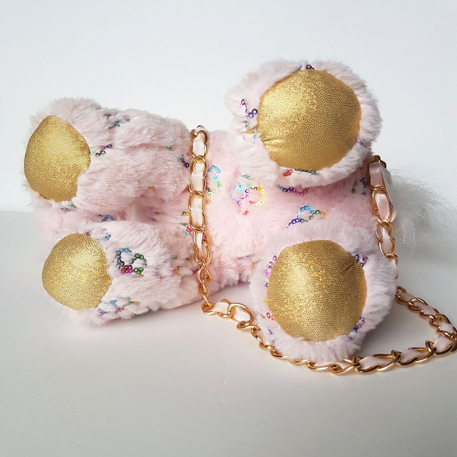 Olly & Me UNICORN BAG PLUSH Pink Flower Sequin CUTE Kids Bag Purse Rainbow Toy14