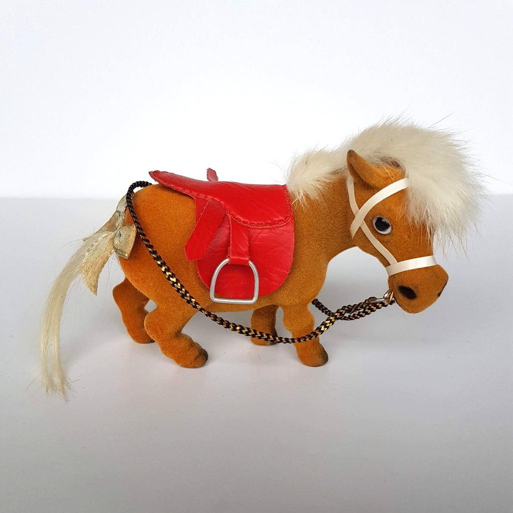 Vintage THELWELL'S HORSE KIPPER Pony Toy RARE Flocked Pony Figure Hong Kong0