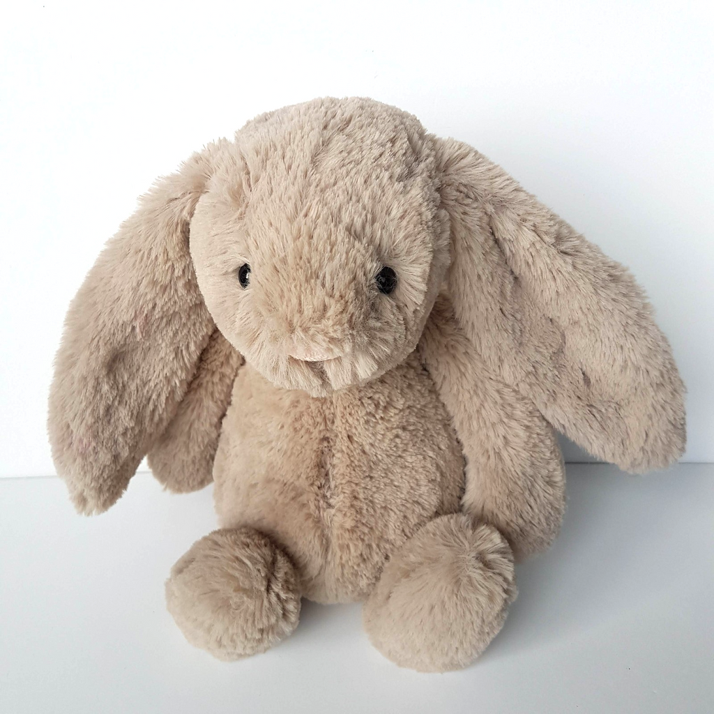 Jellycat BEIGE BASHFUL BUNNY Medium 12" Plush Stuffed Animal Soft Toy1