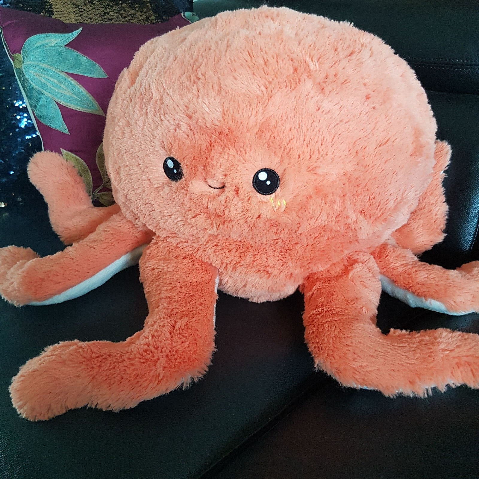 Jumbo Squishable CORAL OCTOPUS Plush PINK Soft Toy Cuddle Pillow Stuffed Animal1