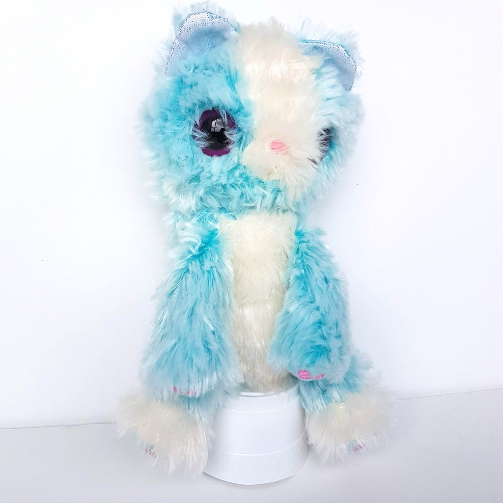 Scruff a Luvs AQUA CAT Plush 25cm Stuffed Animal Blue White Soft Toy1