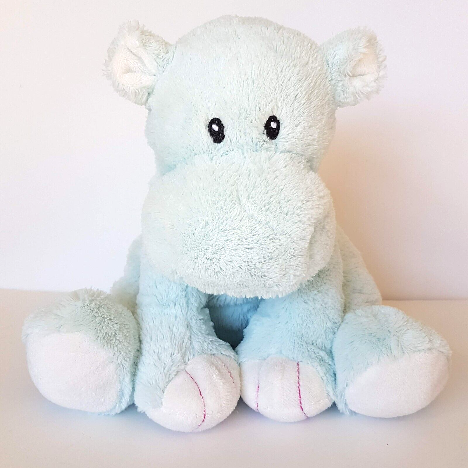 Animal Alley HIPPO Plush Pastel Blue 10” Soft Toy Floppy Lovey Stuffed Animal0