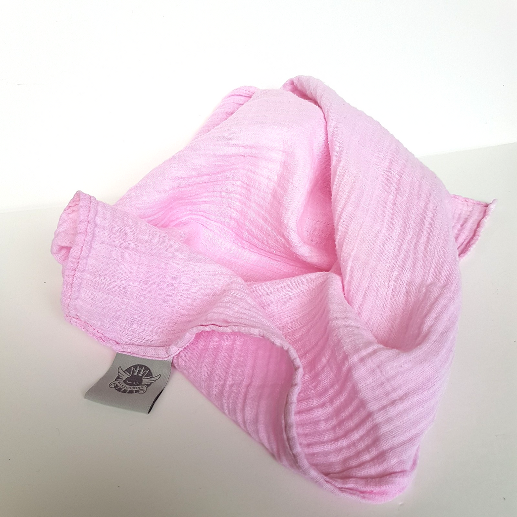 Weegoamigo PINK BABY MUSLIN BLANKET Small 58 x 53cm Soft Comforter 100% Cotton4