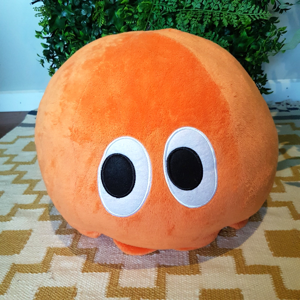 Rare 80s PACMAN CLYDE Large Plush Vintage + Pacman Reversible Ghost Soft Toy LOT15