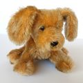 Vintage HANDMADE PUPPY DOG 12cm Collar Stuffed Animal Plush Soft Toy Collectible0