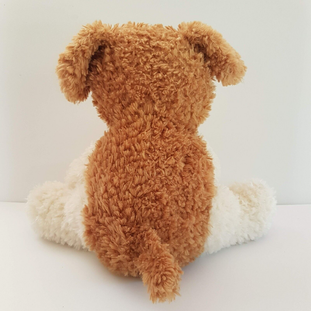 Smile CUDDLY PUPPY DOG Plush Floppy Soft Toy Cream Tan Stuffed Animal Cute14
