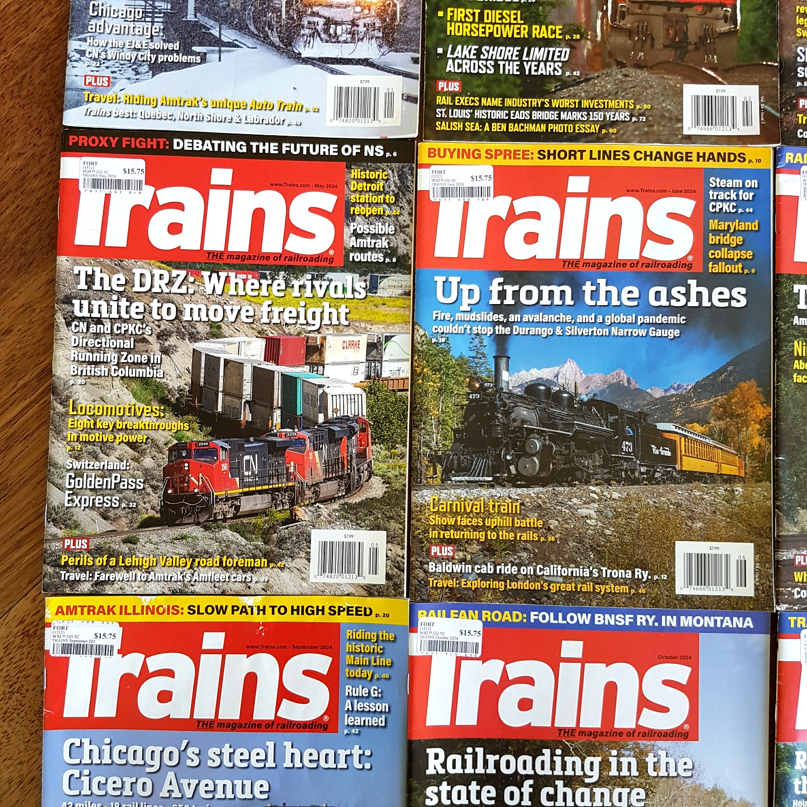 TRAINS MAGAZINE Jan   Dec 2024 Bundle Lot Locomotive Steam Diesel Series Edition3