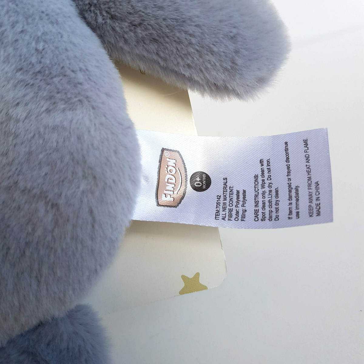Findon GREY DOG RATTLE Baby Lovey 23cm Comforter Activity Toy Plush Soft Toy5
