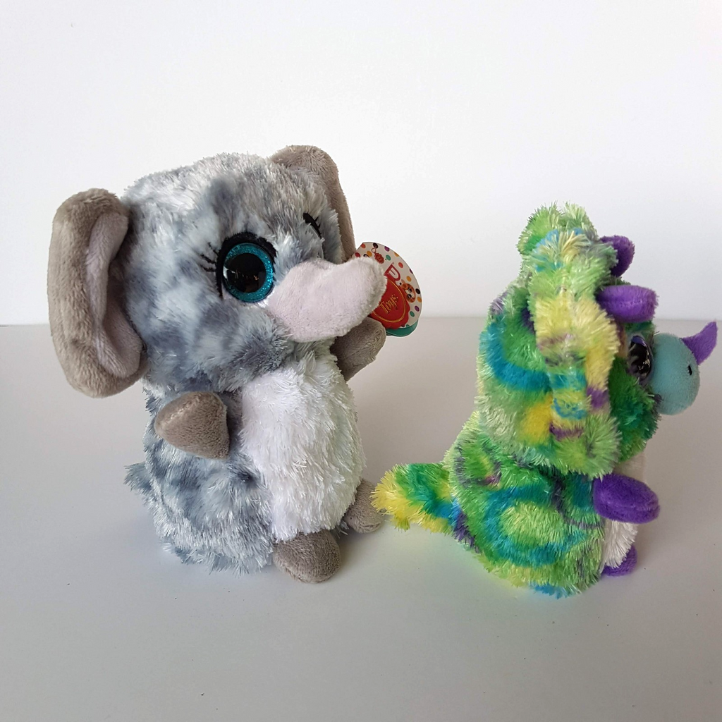 Mini Motsu ERNEST & TROY Rhino Elephant Plush TAGS Stuffed Animal Soft Toy Small8