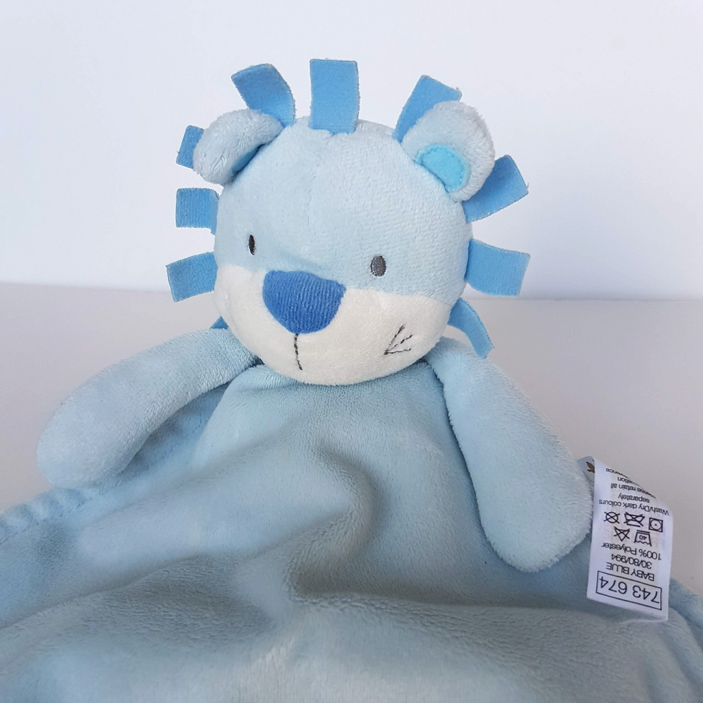 baby M&Co BLUE LION Lovey Plush Security Comforter Sleep Blanket Soft Toy Cute2