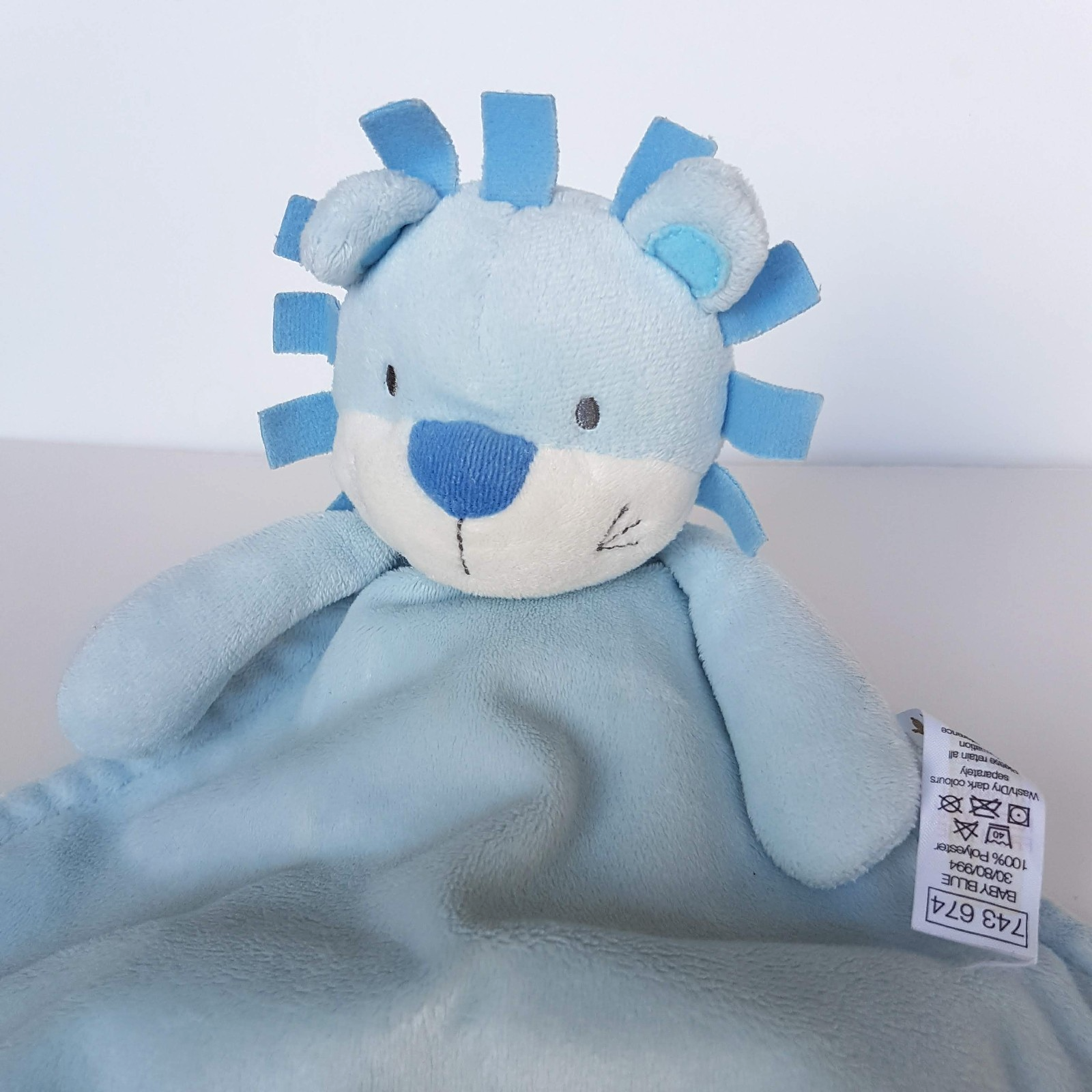 baby M&Co BLUE LION Lovey Plush Security Comforter Sleep Blanket Soft Toy Cute2