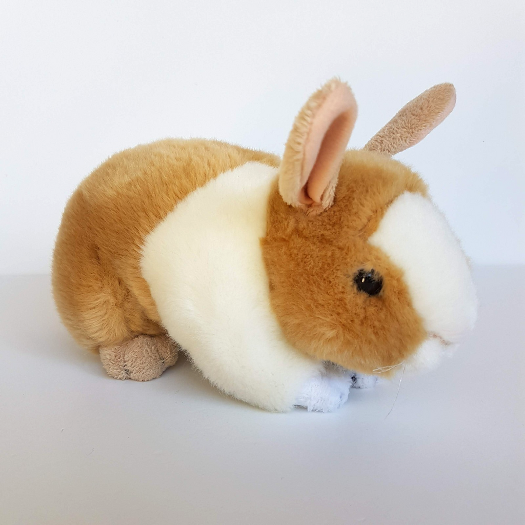 Bocchetta BUNNY RABBIT Plush Brown White Soft Toy Stuffed Animal 26cm Small Toy0