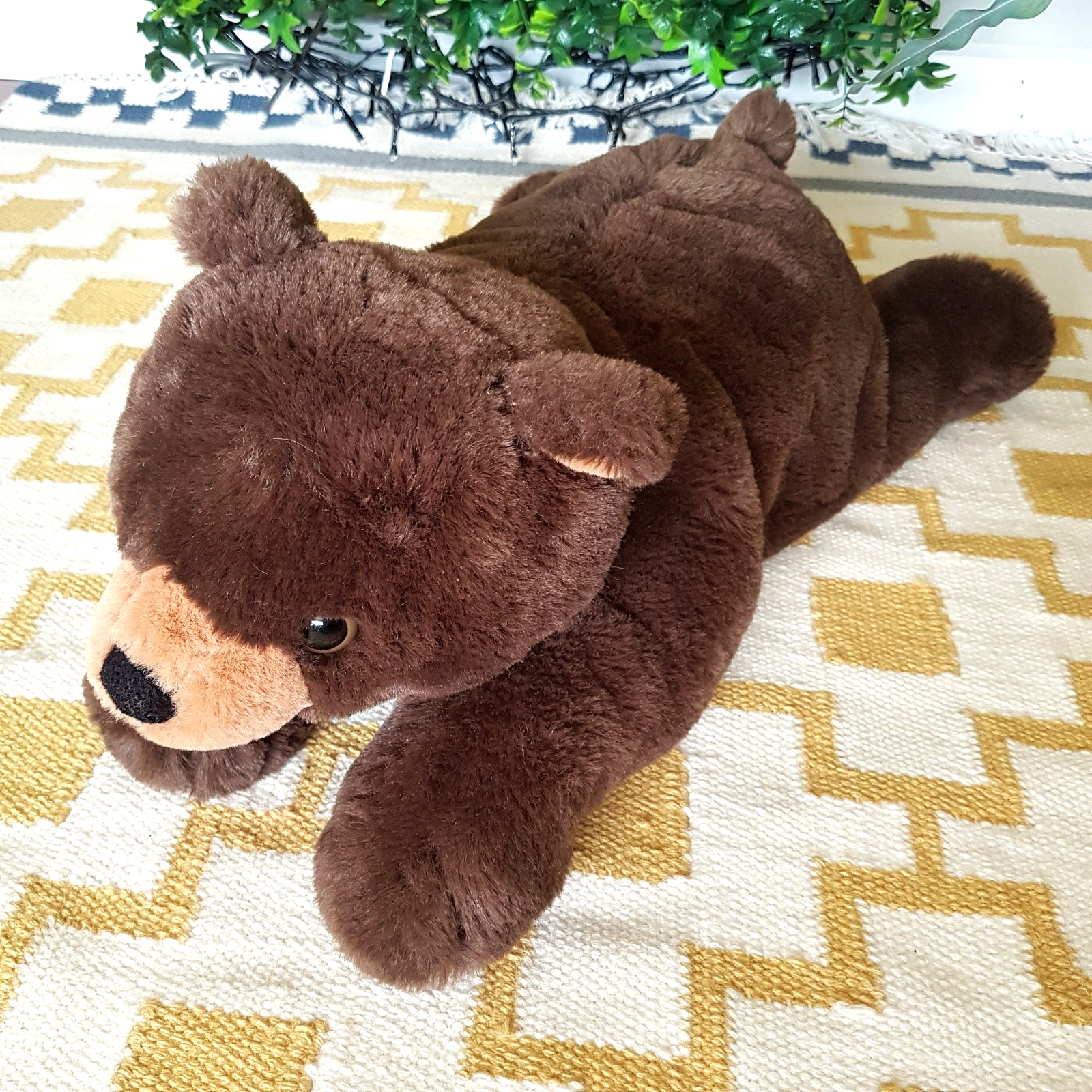 FAO Schwarz LARGE BEAR Plush 49cm Floppy WEIGHTED 1.2kg Stuffed Animal Soft Toy0