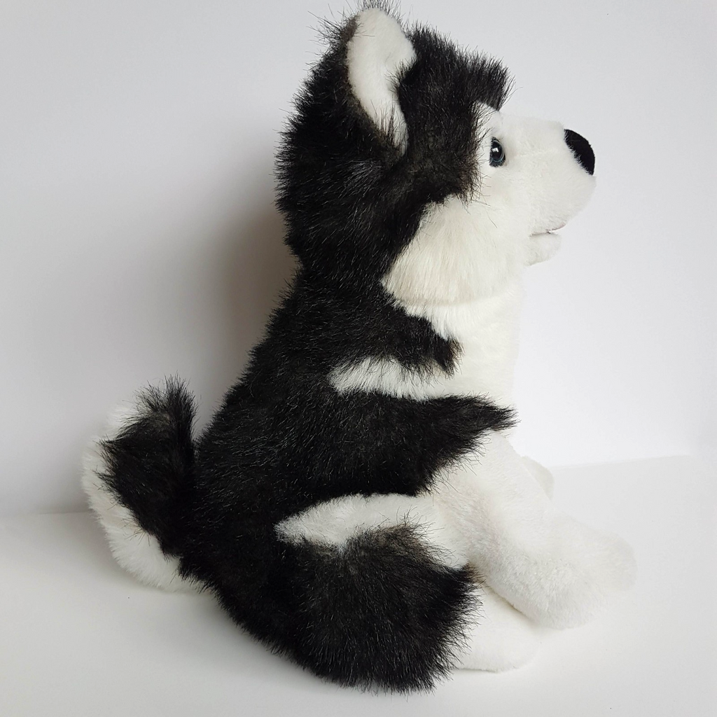 HUSKY DOG Puppy Plush Stuffed Animal 38cm Soft Toy Pet Blue Eyes Sitting Pet5