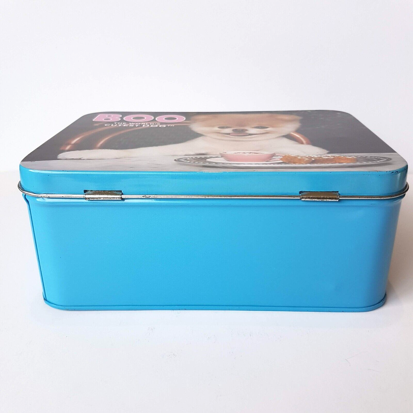 BOO DOG Collectible Metal Lunch Box Carry Tin Pomeranian School Carry Box Dogs4