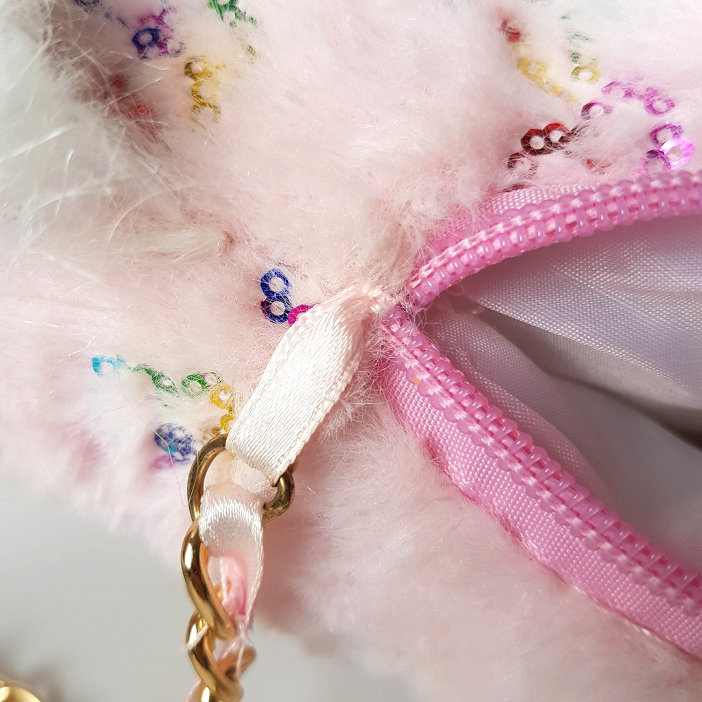 Olly & Me UNICORN BAG PLUSH Pink Flower Sequin CUTE Kids Bag Purse Rainbow Toy13