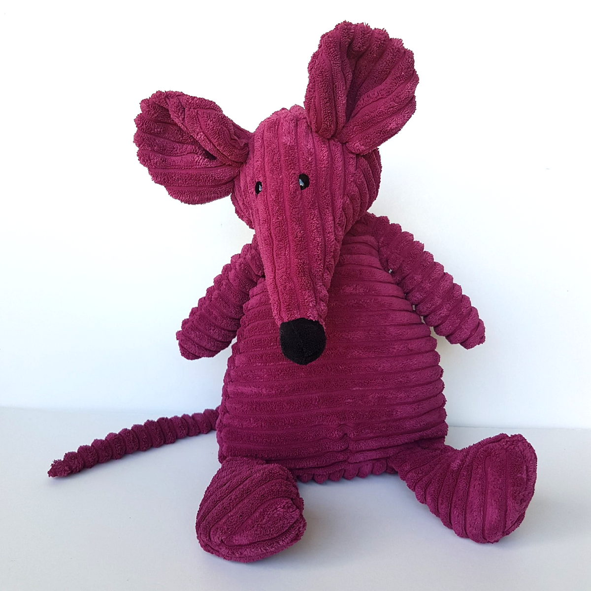 Jellycat Cordy Roy RAT MOUSE Burgundy Soft Toy Stuffed Animal 42cm Corduroy Cute3
