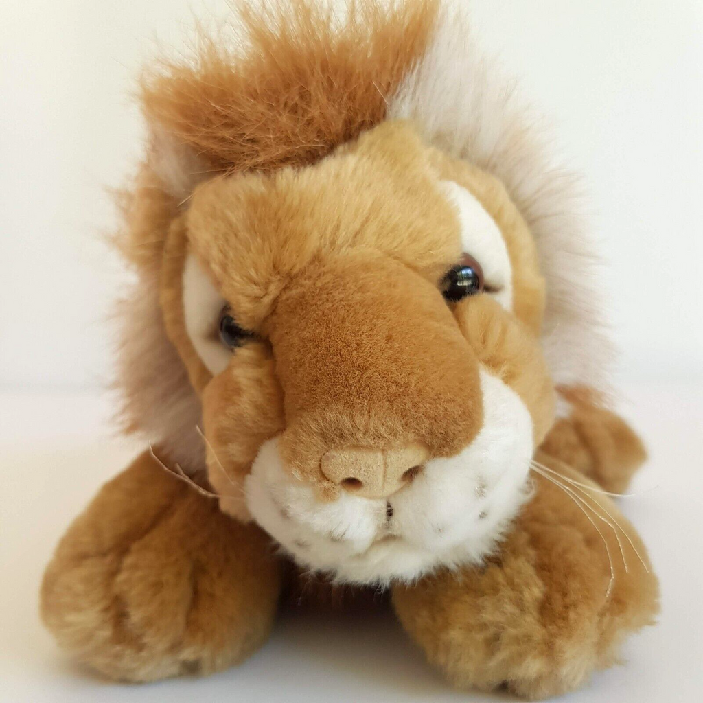 Cuddly LION WILD CAT 30cm Long Plush Soft Toy Safari Stuffed Animal Laying Cute12
