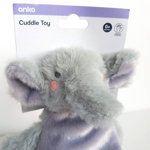 Anko GREY ELEPHANT Lovey Plush Comforter Security Blanket Soft Toy Sleep Toy TAG1