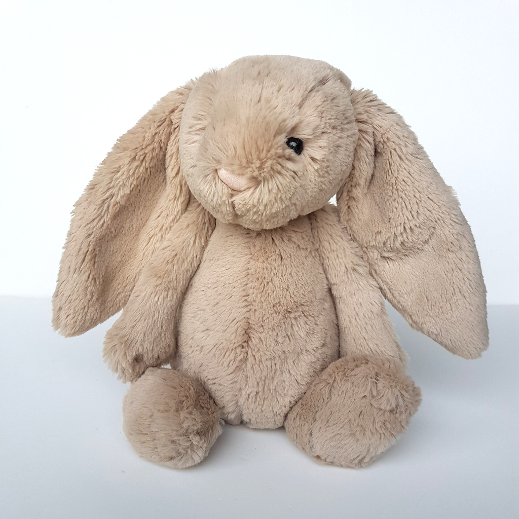 Jellycat BEIGE BASHFUL BUNNY Medium 12" Rabbit Plush Stuffed Animal Soft Toy0