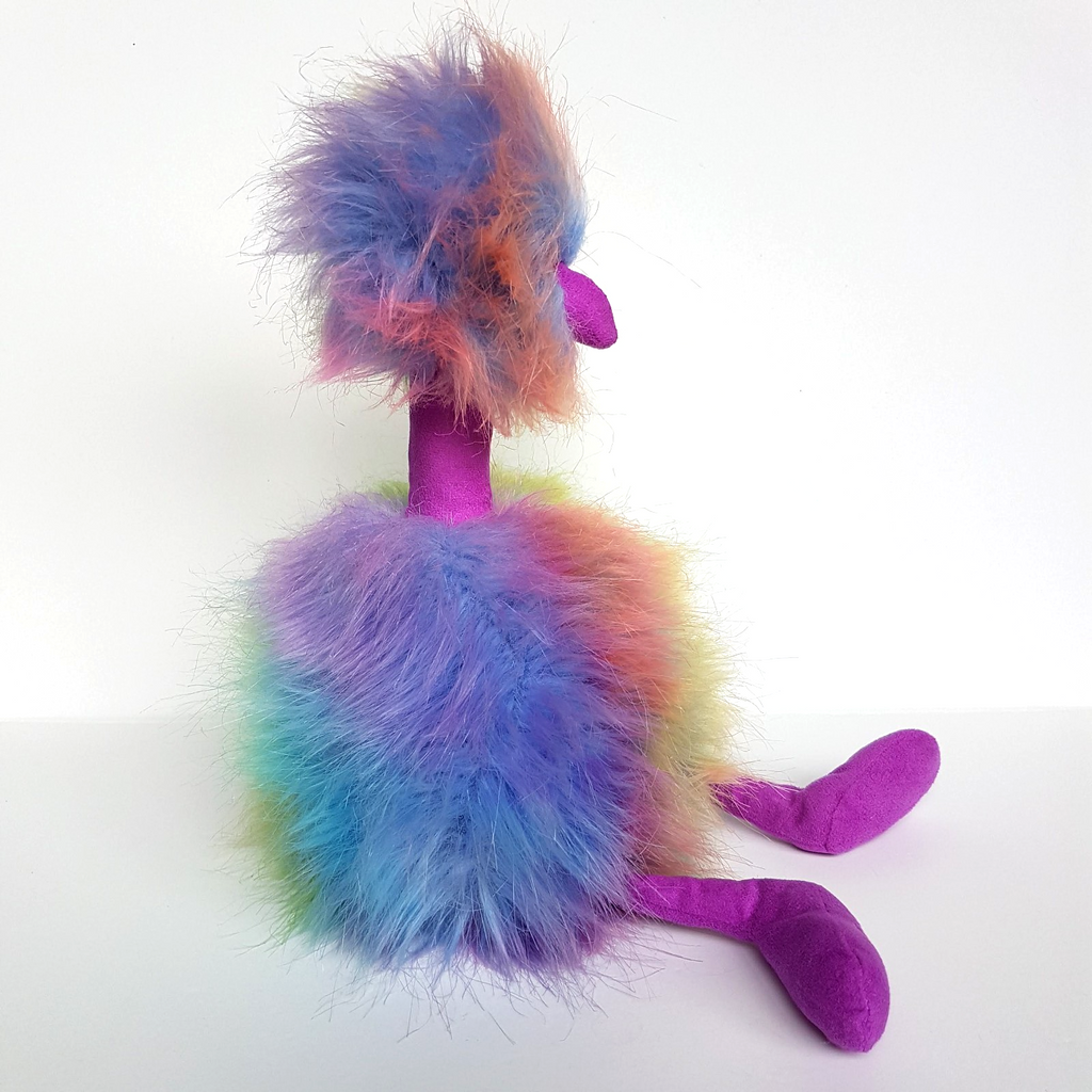 Jellycat RAINBOW POMPOM OSTRICH 37cm Retired Stuffed Animal Bird Soft Toy Cute6
