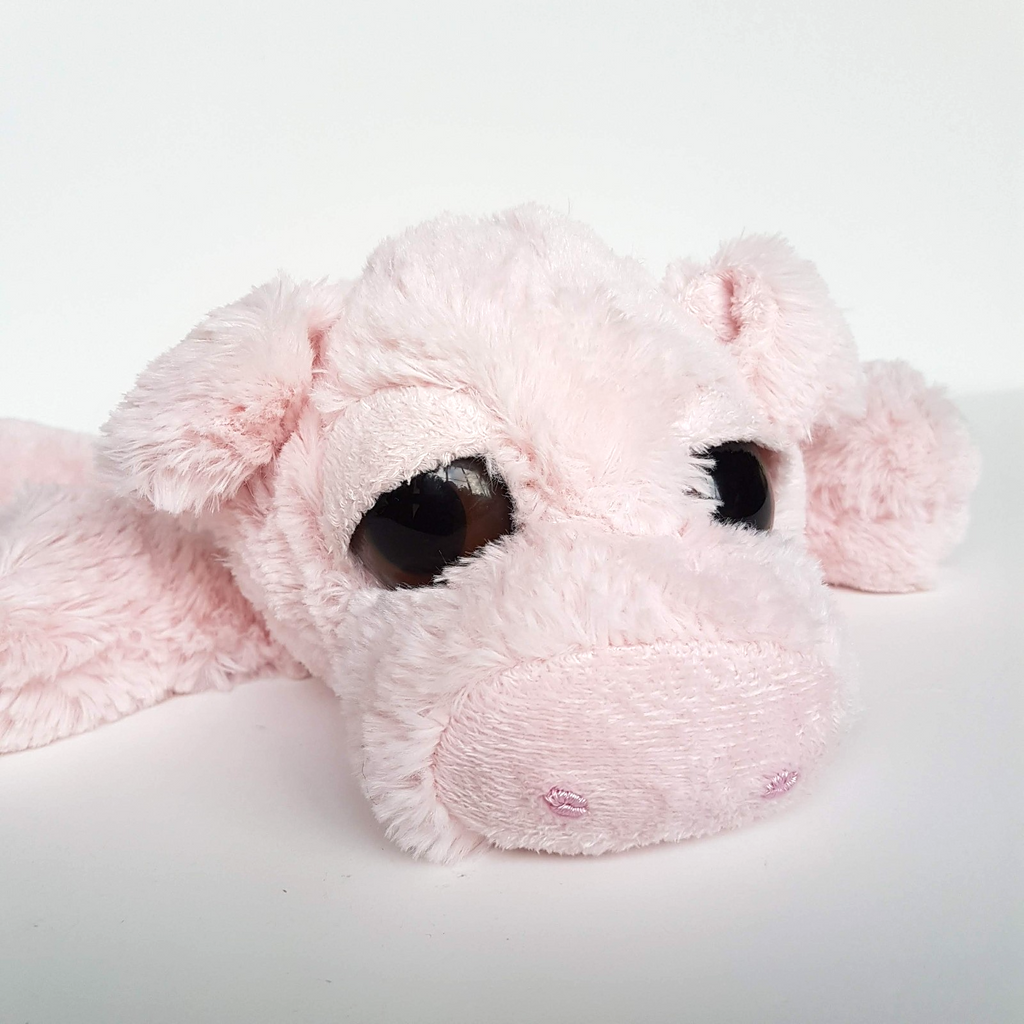 Paceko Trade LAYING PINK PIG Stuffed Animal 27cm Soft Toy Floppy Big Eyes Cuddly1