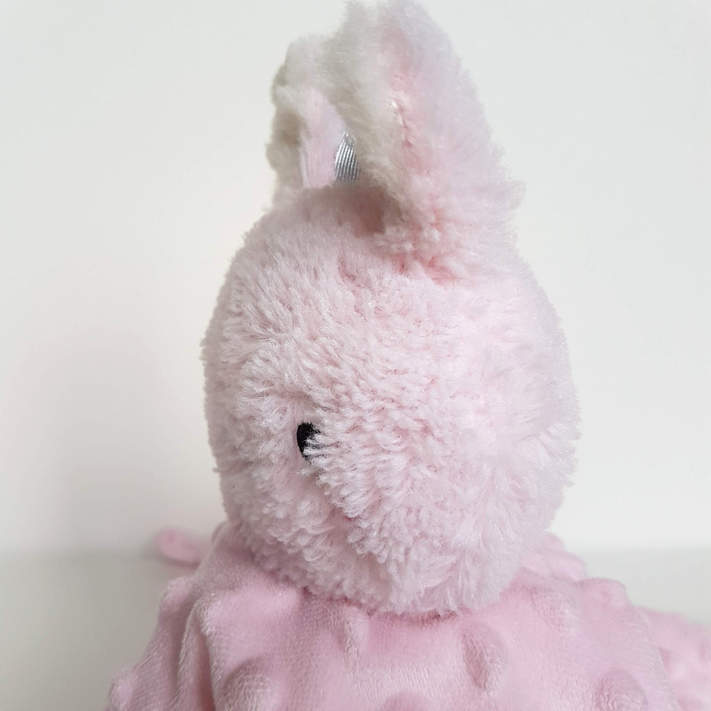 Kids & Co PINK BUNNY Plush Lovey Security Blanket Comforter Sleep Soft Toy Minky5