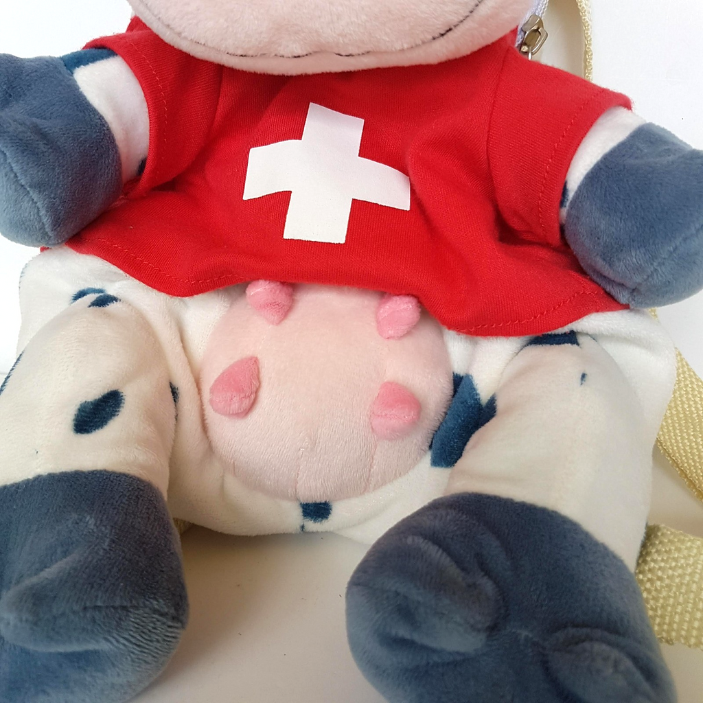 Rare MILKY FAMILY SWITZERLAND BACKPACK Cow Plush Stuffed Animal Soft Toy Bag3