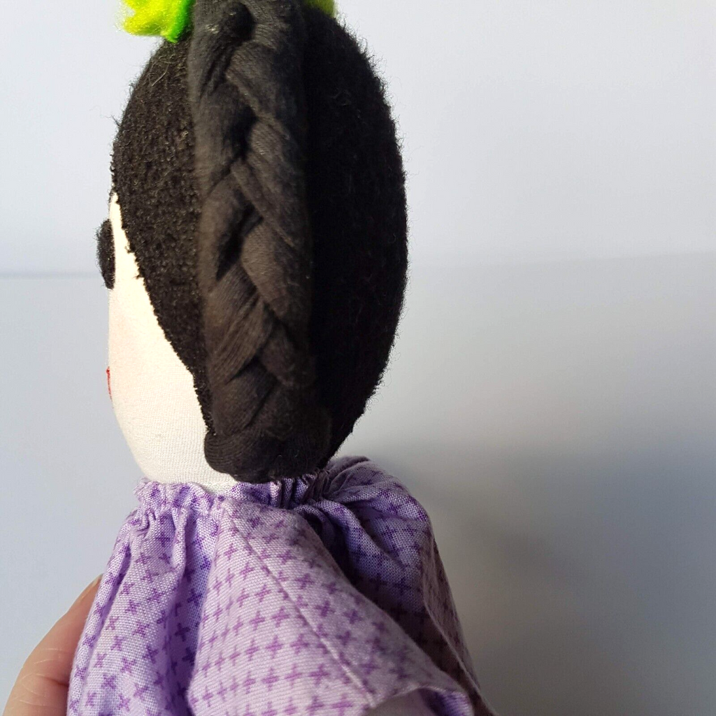 Handmade FRIDA KHALO INSPIRED Doll 41cm Mexican Fabric Artist Soft Toy Felting11
