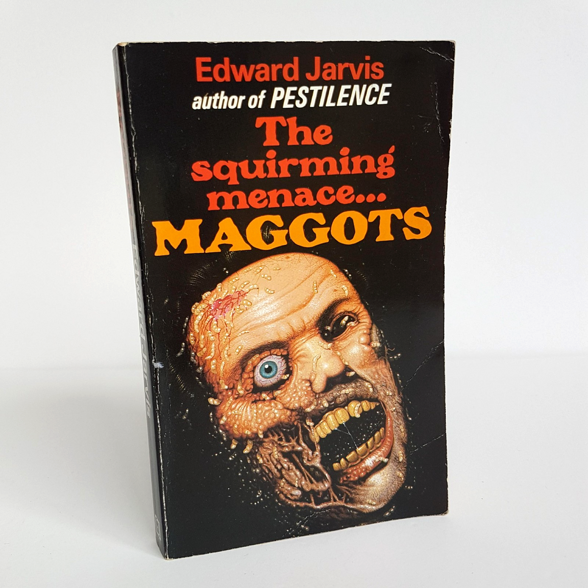 Rare 1986 MAGGOTS Edward Jarvis Book Horror Paperback Scary Novel Collectible0