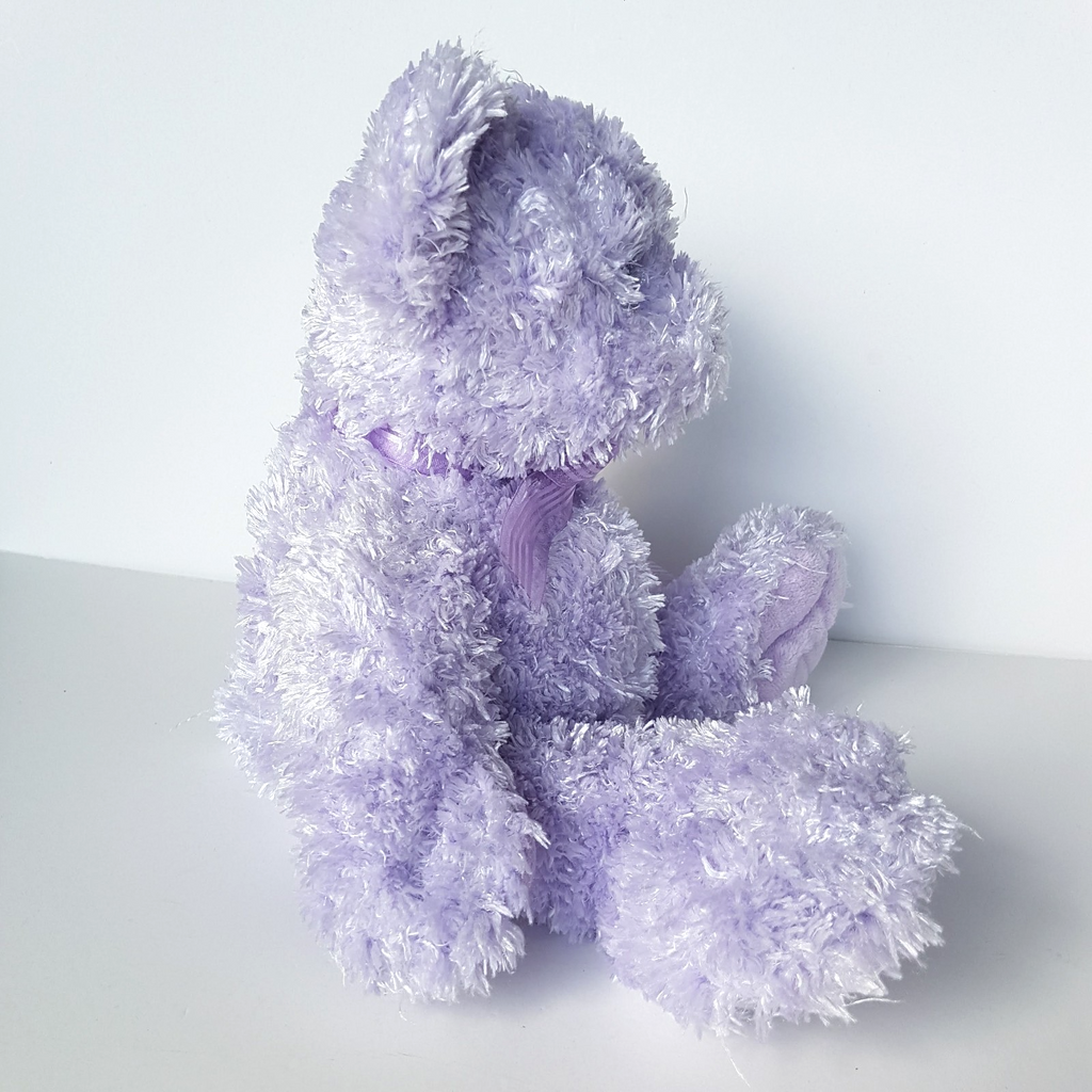 Korimco PURPLE LAVENDER TEDDY BEAR 32cm Plush Soft Toy Stuffed Animal Floppy7