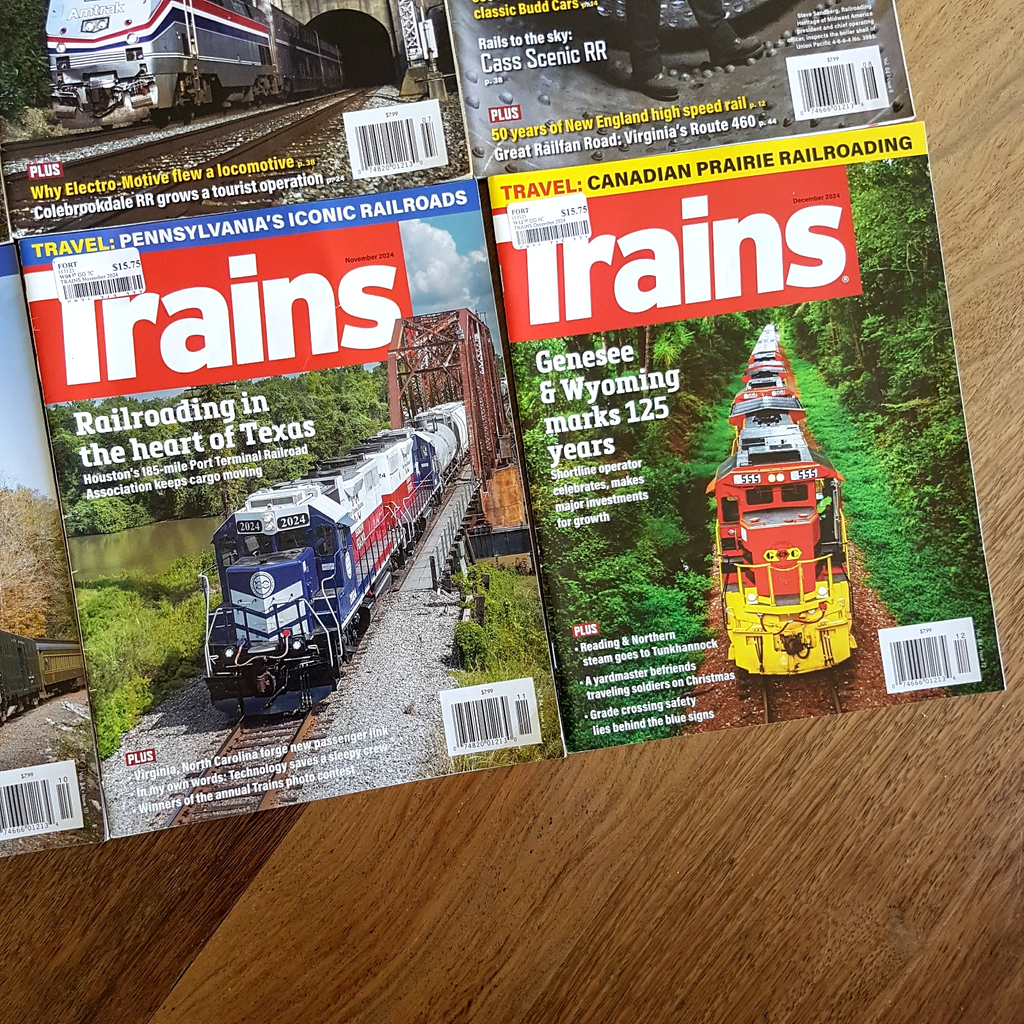TRAINS MAGAZINE Jan   Dec 2024 Bundle Lot Locomotive Steam Diesel Series Edition6