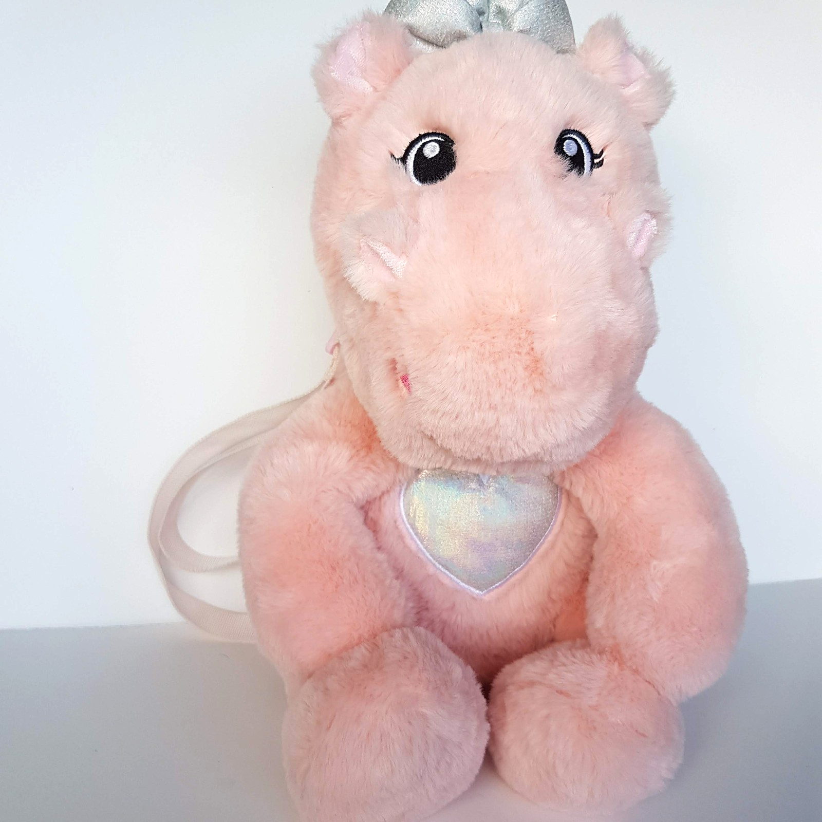 Carried Away HIPPO Plush BACKPACK Kids Bag 37cm Soft Toy School Stuffed Animal4