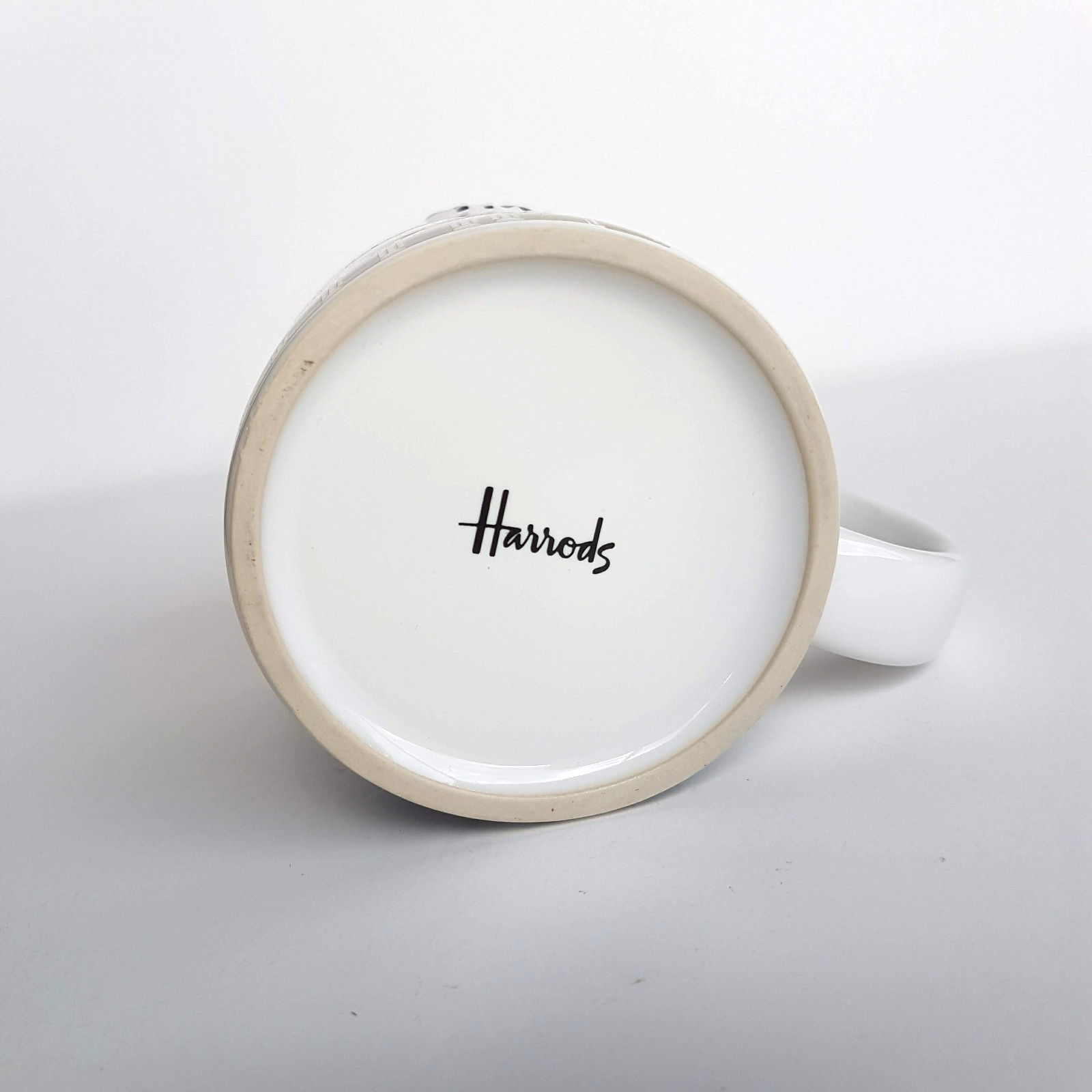Harrods London SKYLINE Coffee Mug Black White Big Ben Eye Bridge Collectible Cup7