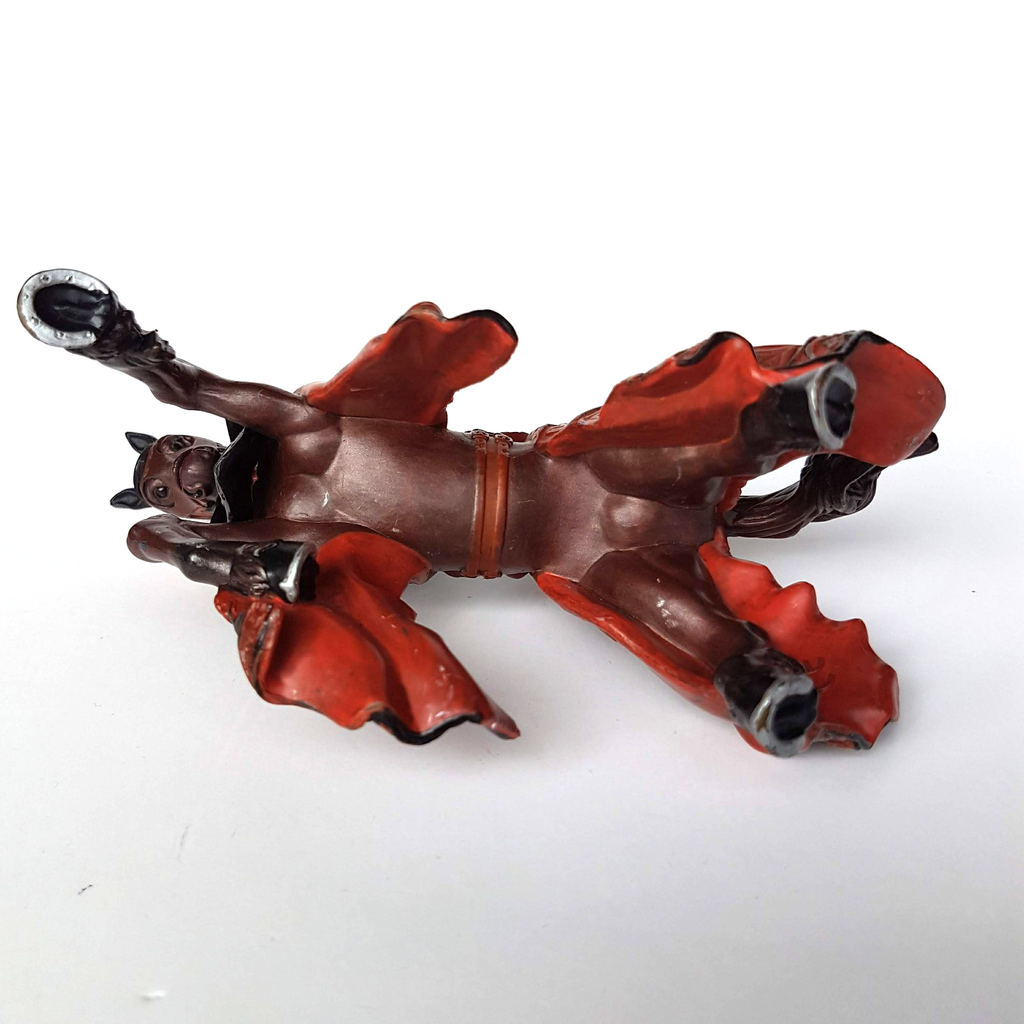Papo MEDIEVAL KNIGHT REARING HORSE 2007 Brown Gold Crown Action Figure Toy5