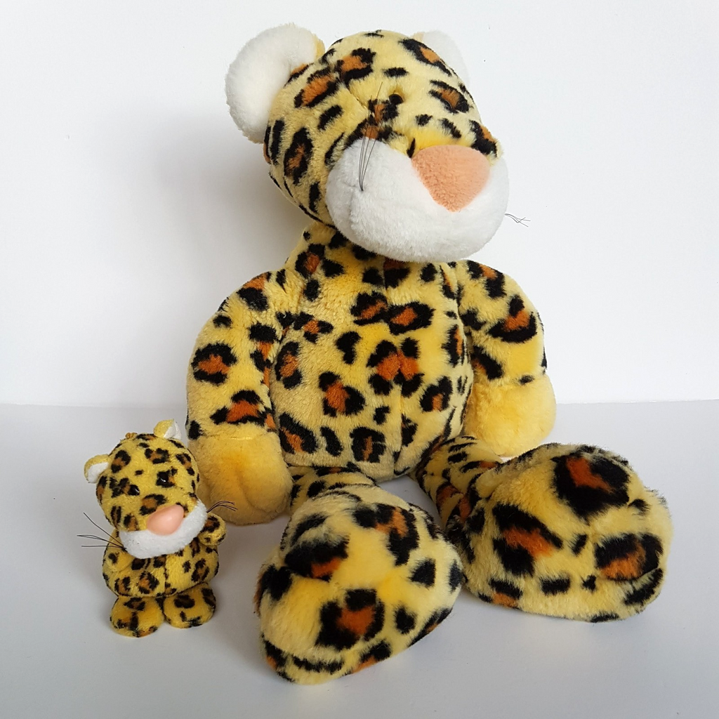 Nici YELLOW JAGUAR Wild Cat Plush + KEYCHAIN Key Ring Stuffed Animal Soft Toy0