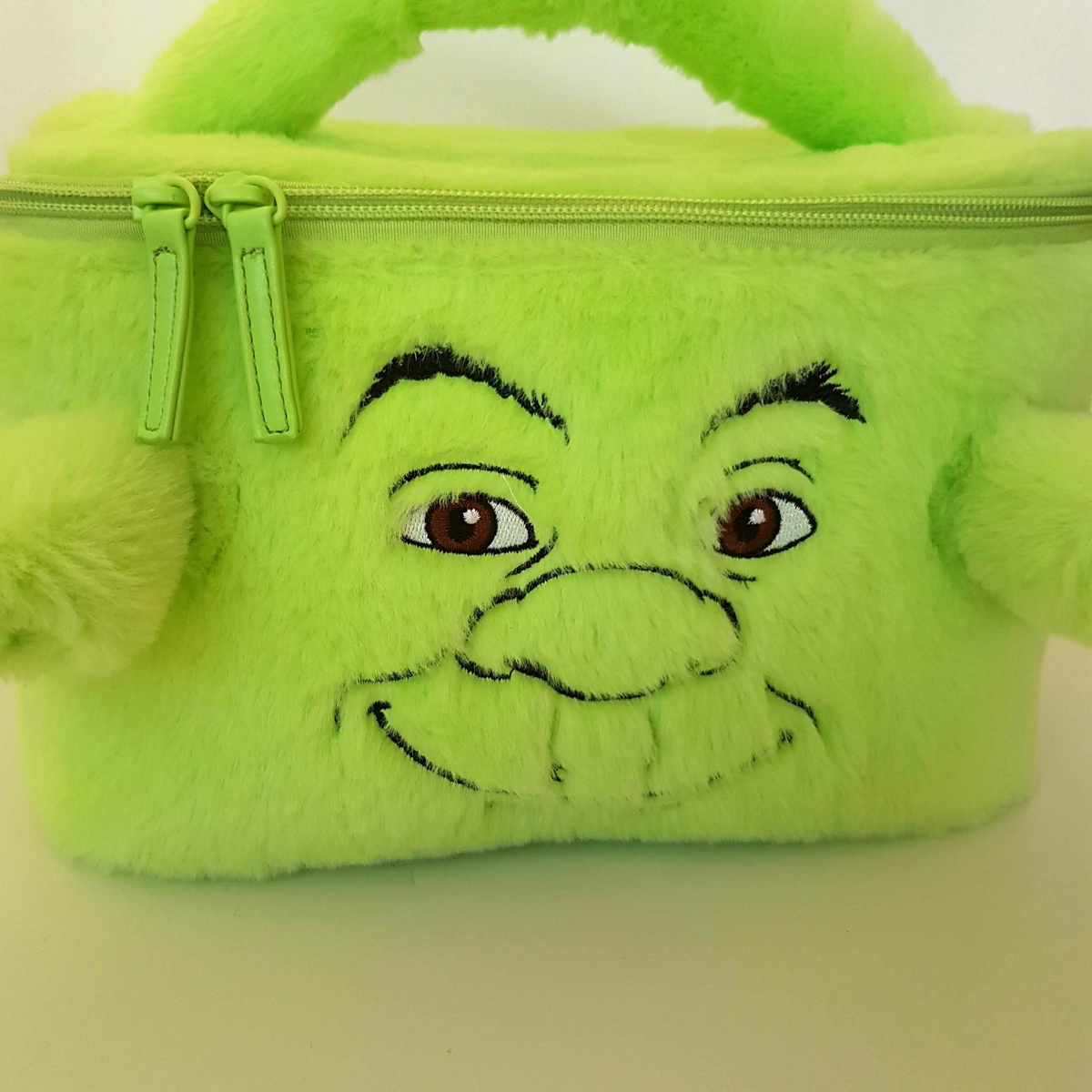 Green SHREK Plush Cosmetic Bag Tote 27cm x 17cm Medium Funny Soft Toy Monster1