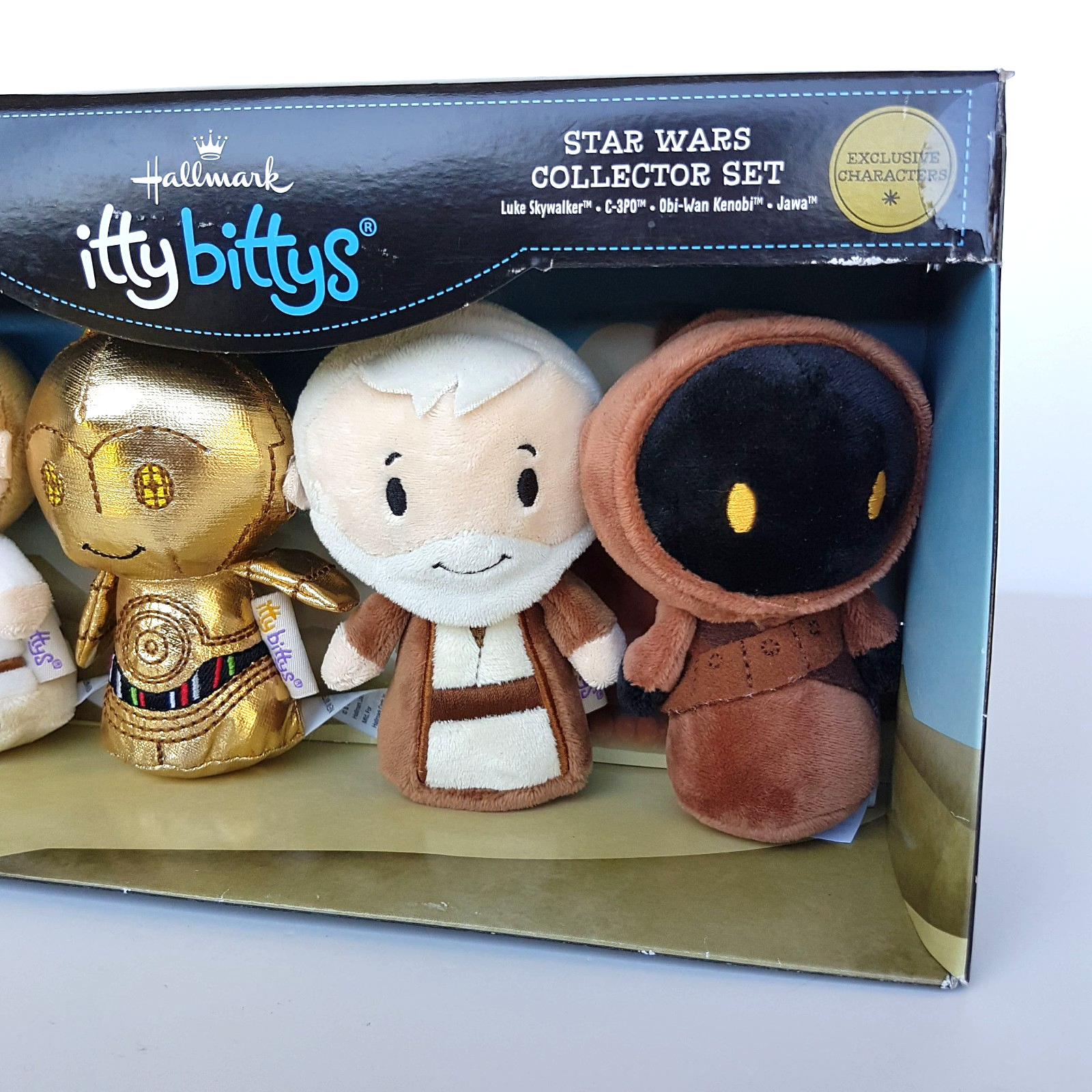 Itty Bittys STAR WARS COLLECTOR SET Luke C 3PO Obi Wan Jawa Soft Toy Exclusive19