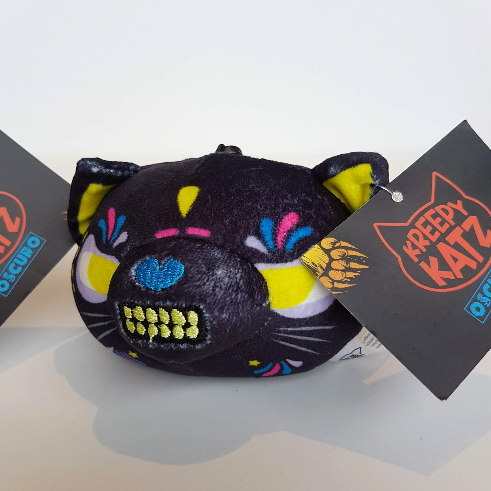 KREEPY KATZ Clip On Key Ring LOT Cat Plush Frankenkitty Fungus Oscuro Kandy Toy13
