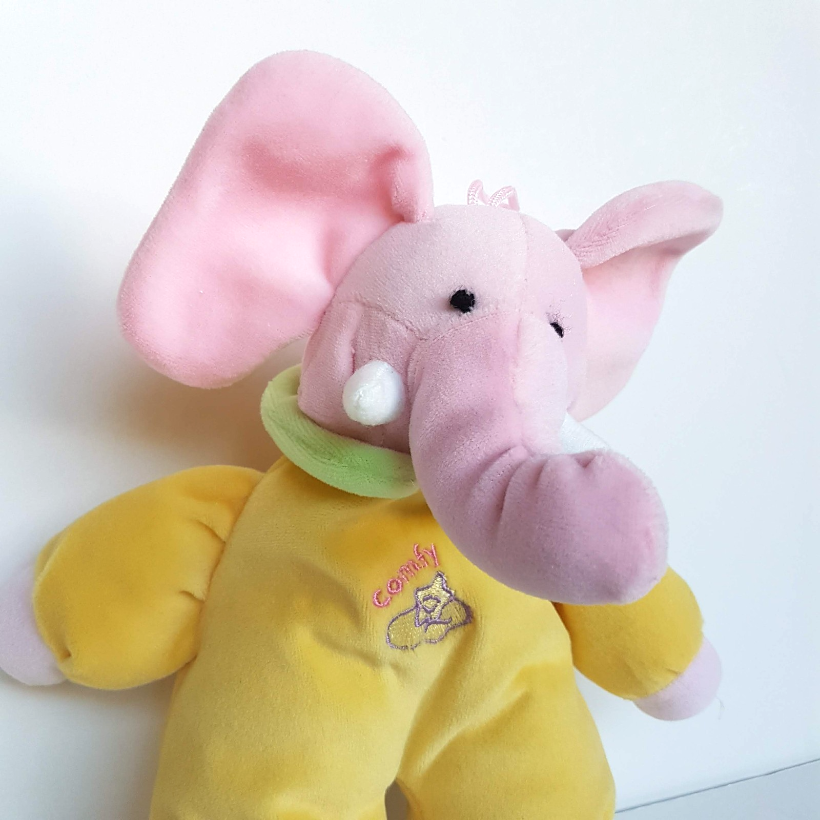 VTG Russ TUSKIE ELEPHANT Velour Lovey Comfy Soft Toy 25cm Plush Stuffed Animal3