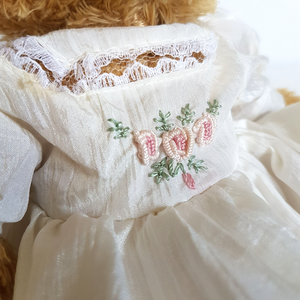 Settler Bears TAFFETA ROSE TEDDY Bear 26cm Plush Lace Soft Toy Stuffed Animal5