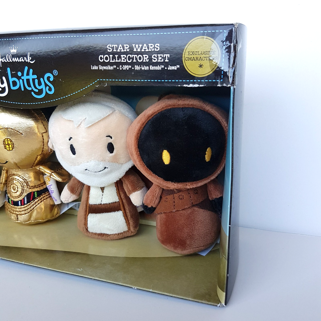 Itty Bittys STAR WARS COLLECTOR SET Luke C 3PO Obi Wan Jawa Soft Toy Exclusive3