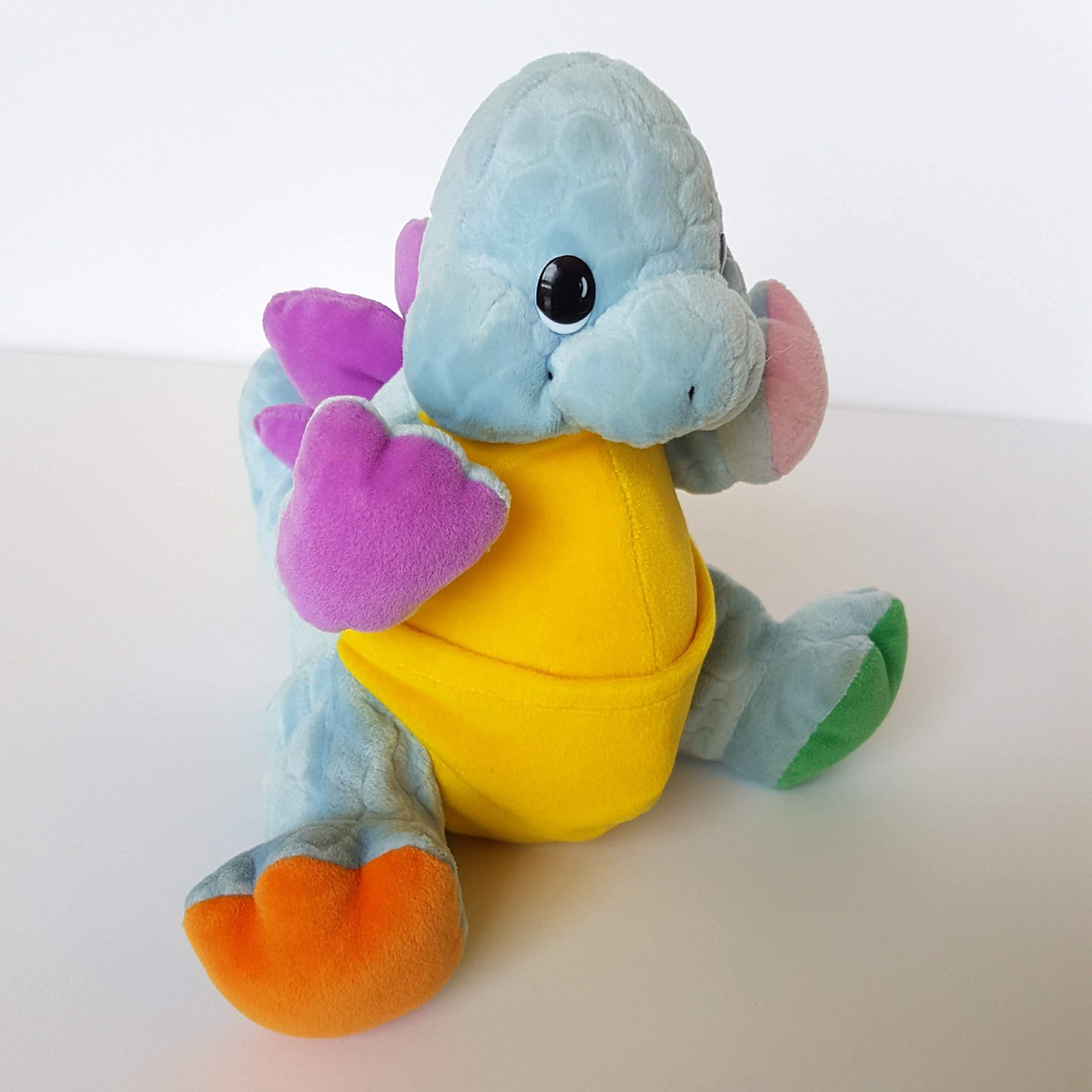 Bestever DINOSAUR Rattle Squeaker Plush 24cm Colourful Stuffed Animal Soft Toy0