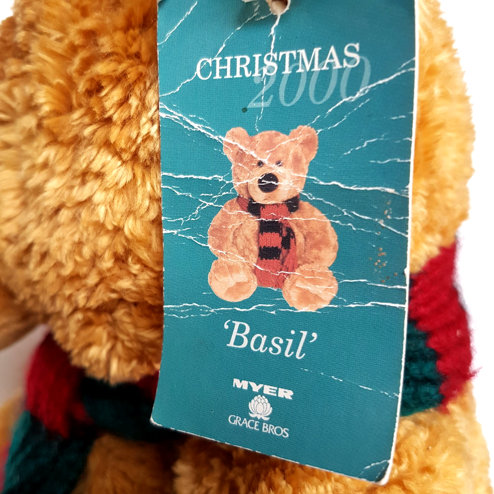 Myer Grace Brothers CHRISTMAS BEAR Plush Teddy Bear 35cm VINTAGE Stuffed Animal15