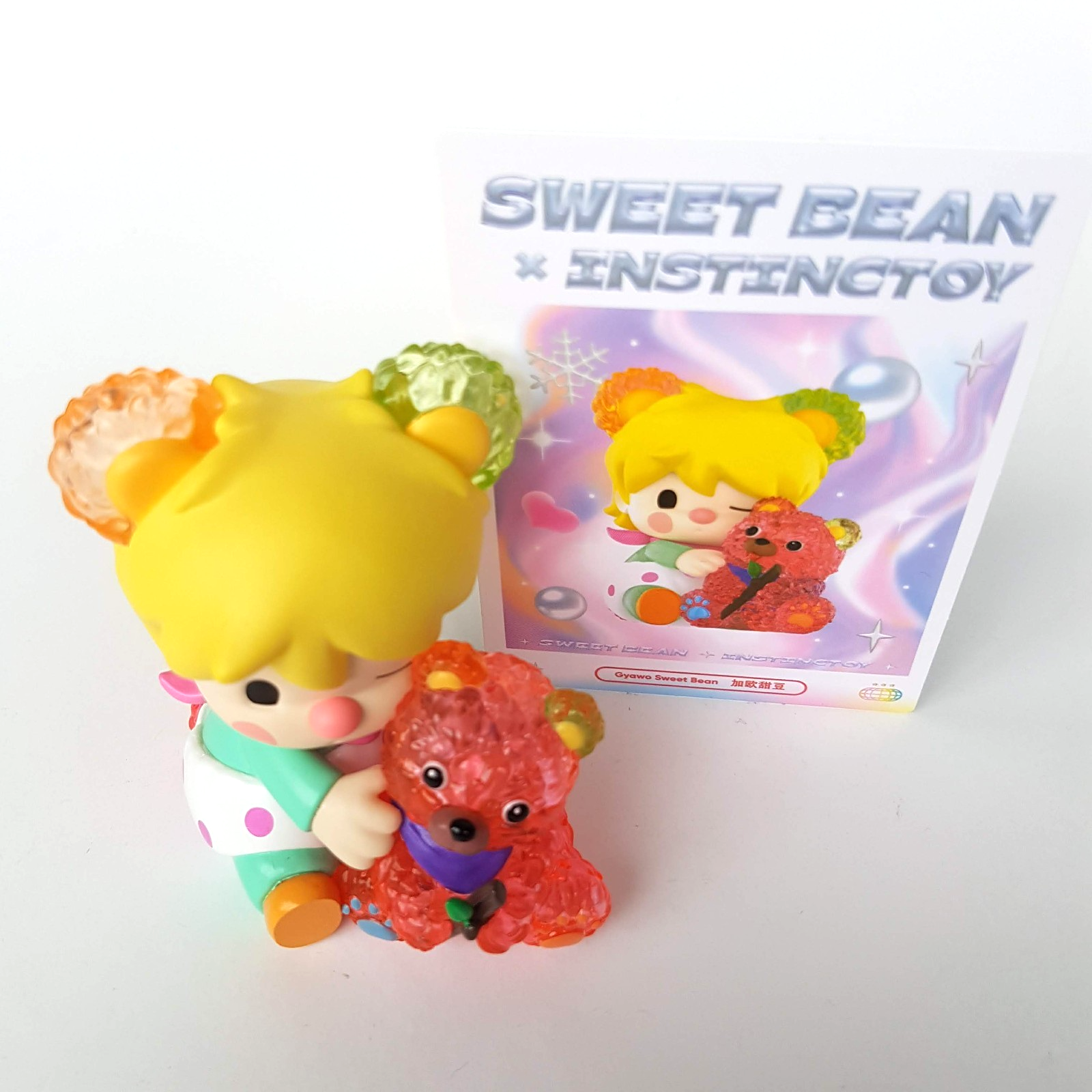 Pop Mart SWEET BEAN x INSTINCTOY Gyawa Sweet Bean 7cm + Card Figure Pastel Toy3