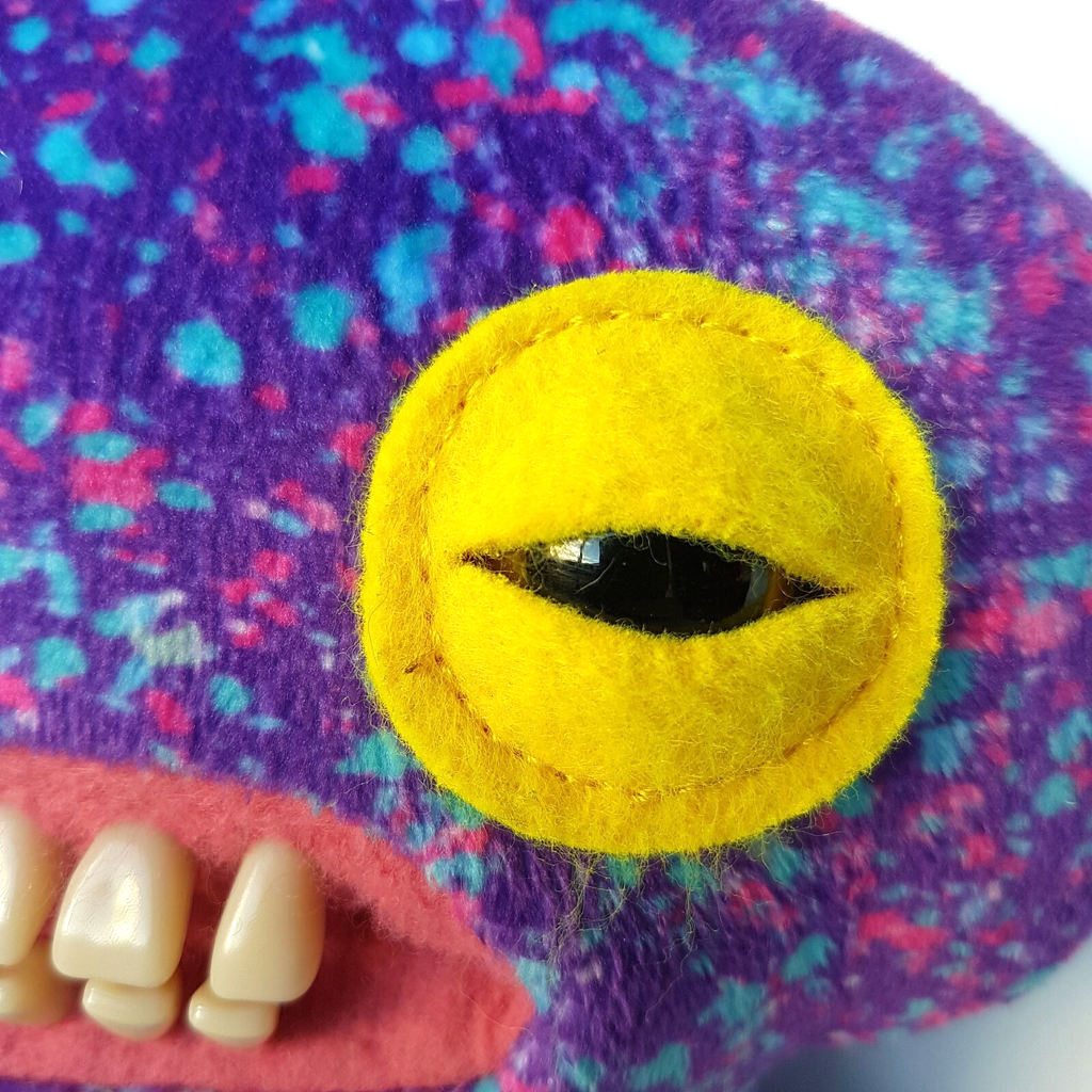 Fuggler SQUIDGE Plush Purple Paint Funny Ugly Monster Soft Toy Scary Teeth Cute4