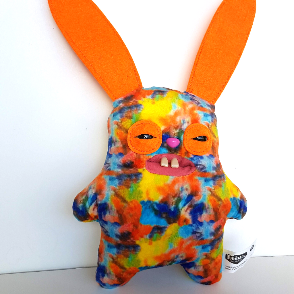 Fuggler RABID RABBIT Plush Funny Ugly Monster Laboratory Misfits Orange Splatter1